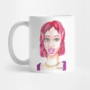 Fairies Fairy Woman Elf Girl Redhead Red Haired Princess Pearls Woman Mug